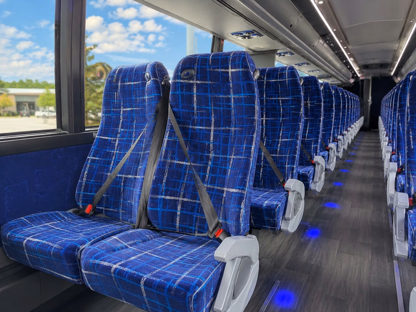 56 passenger charter bus interior
