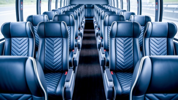 cape coral 54 passenger charter bus inside