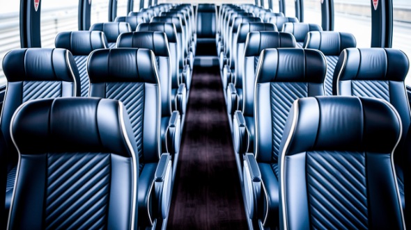 cape coral 56 passenger charter bus inside